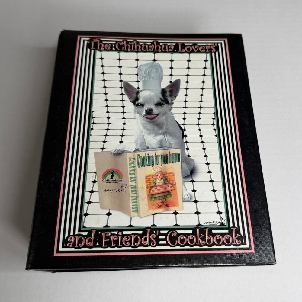 Vintage 2002 Chihuahua Lovers Friends Cookbook 700 Recipes Dog Rescue Binder
